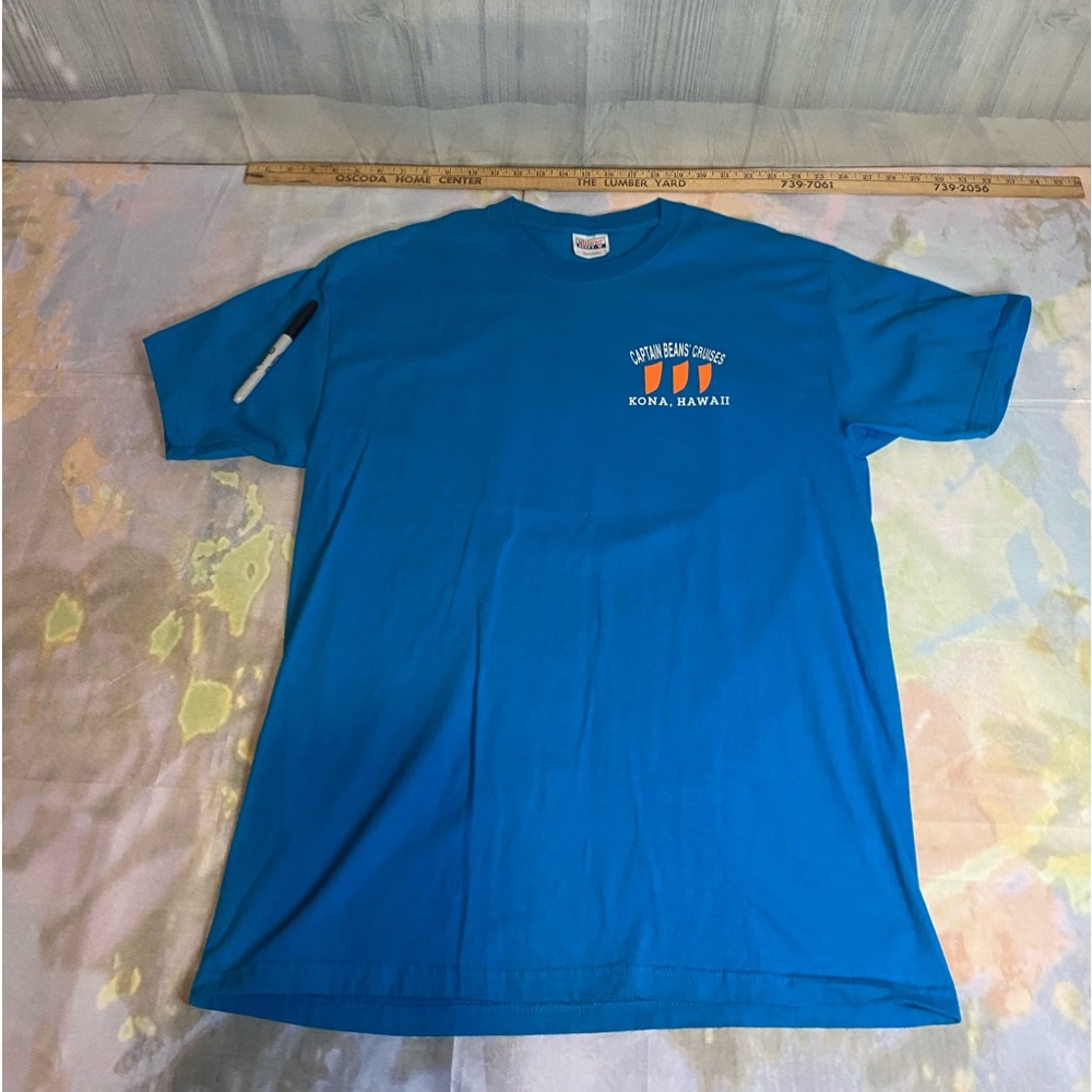 Vintage Kona Hawaii Hanes Beefy Tee Xl Blue Hanes Beefy T